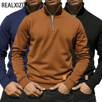 Maison-Lorie™ | Sweat-shirt à demi-fermeture éclair pour hommes
