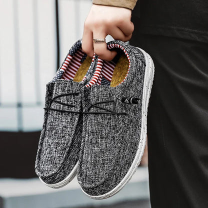 Hommes chaussures décontractées sans lacet mocassins en toile chaussures plates de marche confortables pour homme mocassins souples antidérapants baskets mocassins d'été