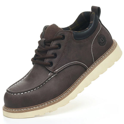 Stahlkappen-Sneaker für Herren, Arbeitsschuhe aus Mikrofaser-Leder, wasserdichte Sicherheitsschuhe, rutschfeste Arbeitsstiefel für den industriellen Bau