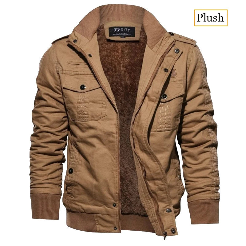 Vestes d'affaires décontractées pour hommes, veste tactique polaire d'hiver brodée, coupe-vent, plusieurs poches, manteau de travail en plein air, nouvelle collection