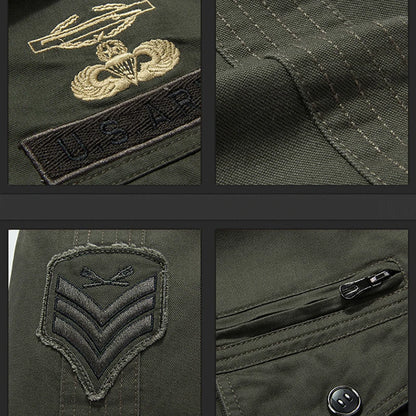 Vestes d'affaires décontractées pour hommes, veste tactique polaire d'hiver brodée, coupe-vent, plusieurs poches, manteau de travail en plein air, nouvelle collection