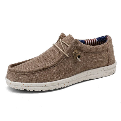 Hommes chaussures décontractées sans lacet mocassins en toile chaussures plates de marche confortables pour homme mocassins souples antidérapants baskets mocassins d'été